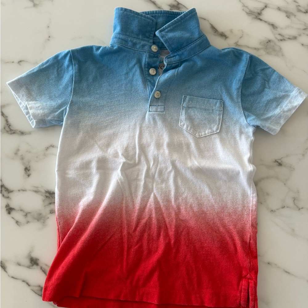 Boys, red white and blue J.Crew polo